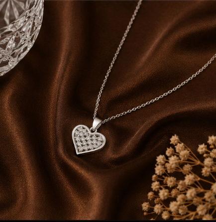 Elegant Silver Heart Pendant