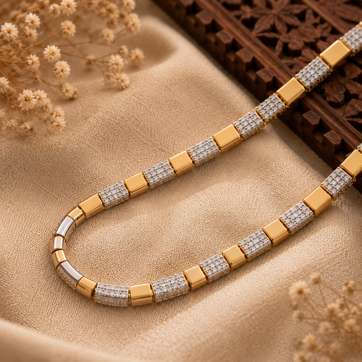 Men's Gold Finish Box Link Chain