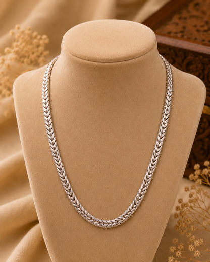 Men's Sterling Silver Wheat Chain