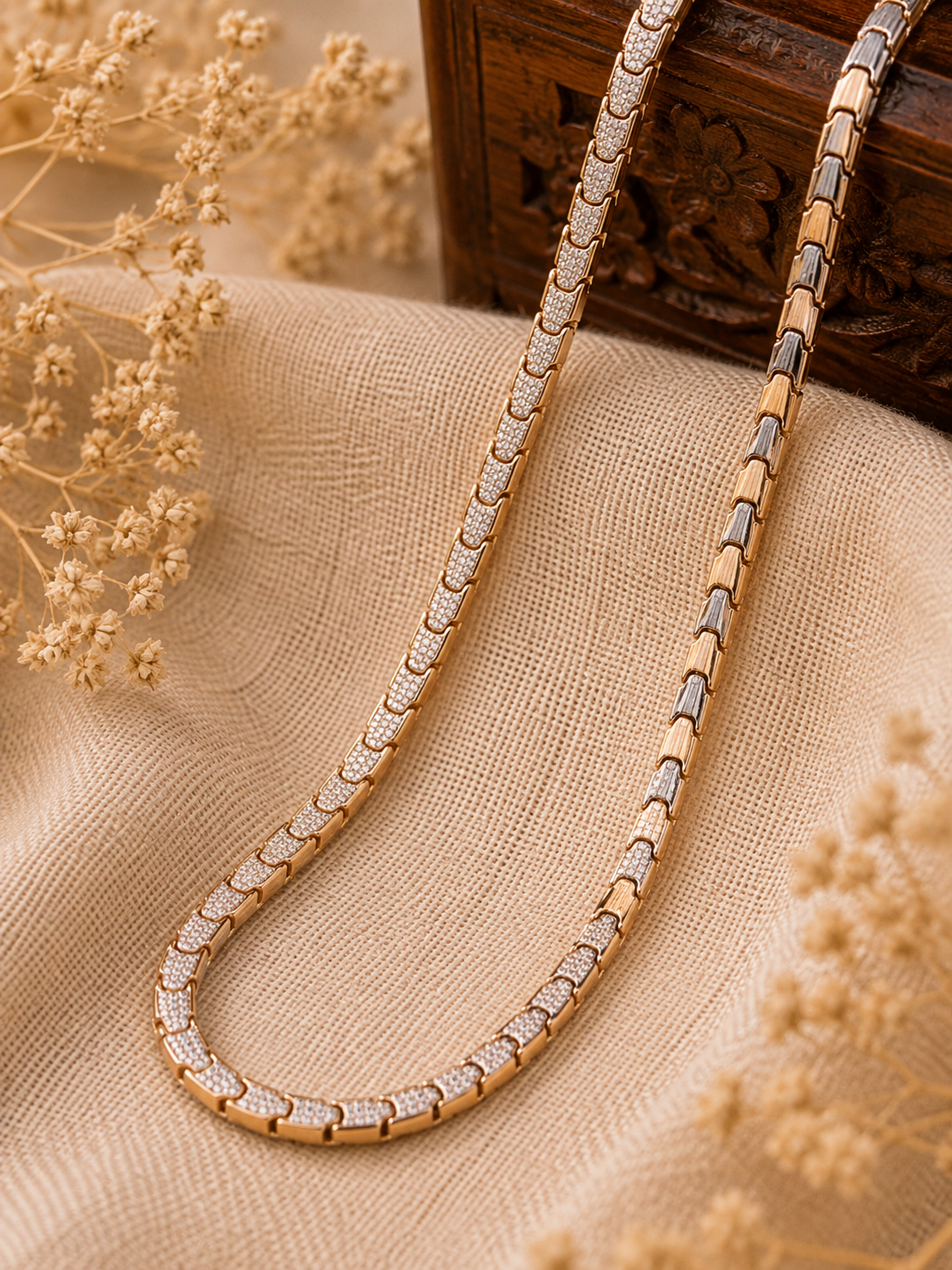 Men's Gold Finish Box Link Chain