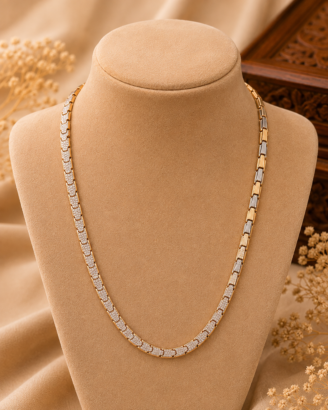 Men's Gold Finish Box Link Chain