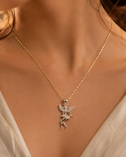Enchanted Fairy Silver Pendant Necklace