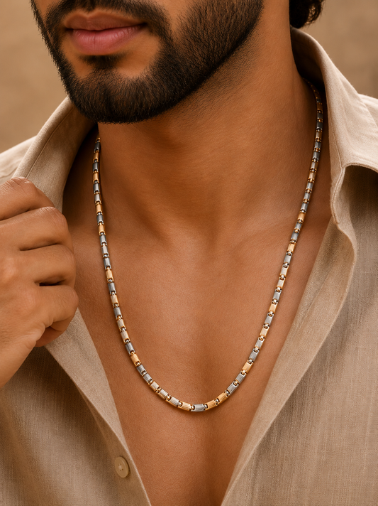Men's Gold Finish Box Link Chain