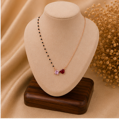 925 Silver Dual Heart Mangalsutra