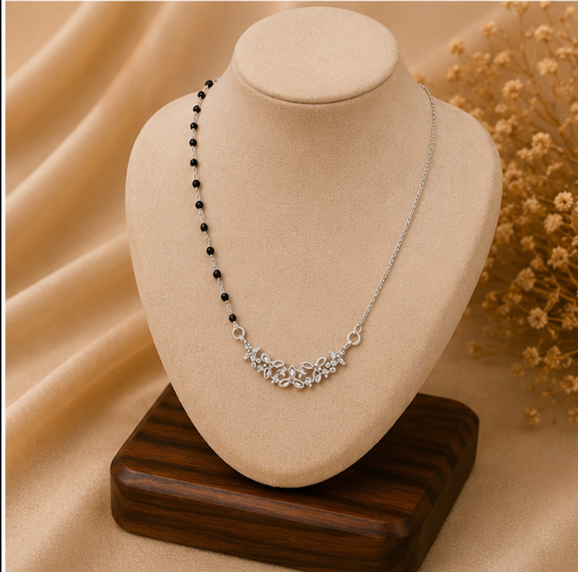 925 Silver Floral Vine Mangalsutra