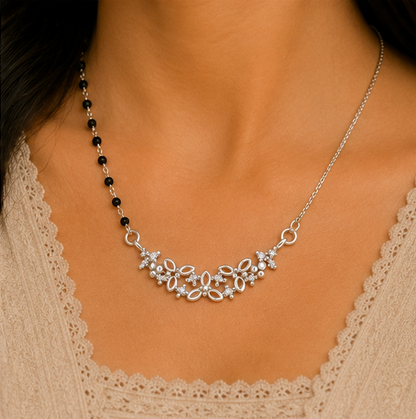 925 Silver Floral Vine Mangalsutra