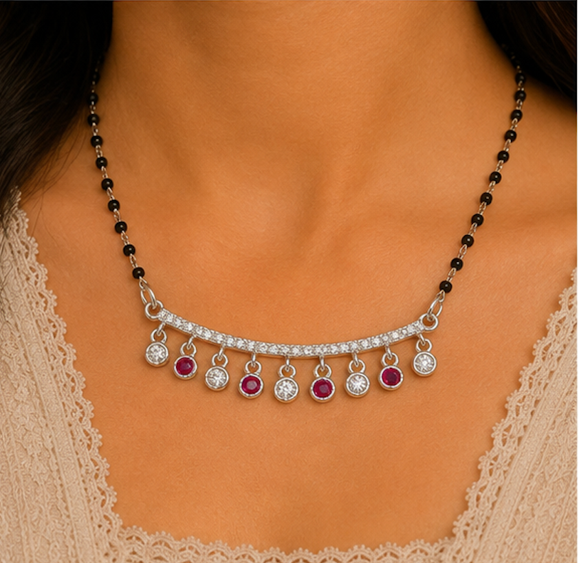 925 Silver Radiant Charm Mangalsutra