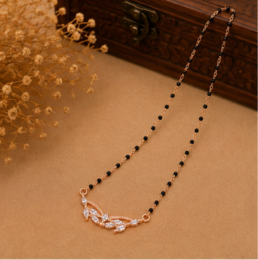 925 Silver Rose Bloom Mangalsutra