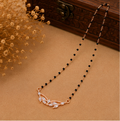 925 Silver Rose Bloom Mangalsutra