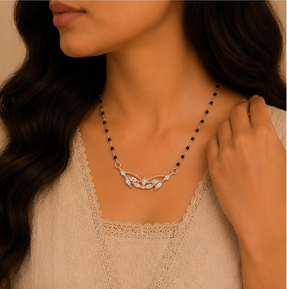 925 Silver Rose Bloom Mangalsutra