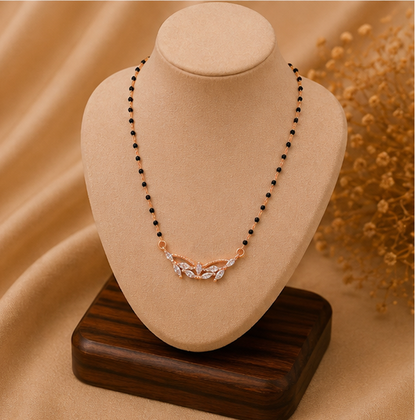 925 Silver Rose Bloom Mangalsutra