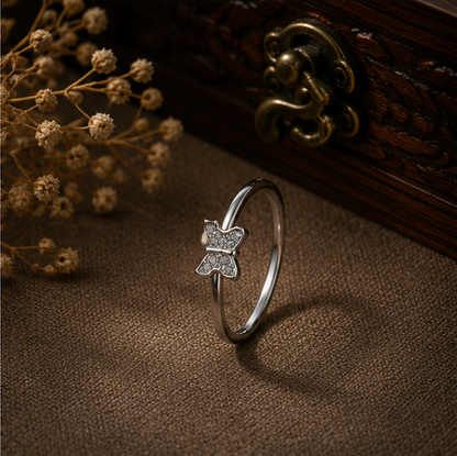 925 Sterling Silver Butterfly Grace Ring