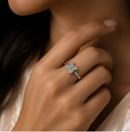 925 Sterling Silver Butterfly Grace Ring