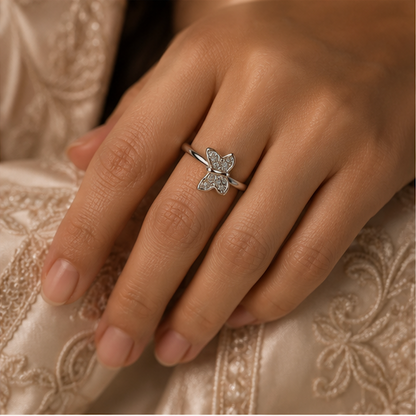 925 Sterling Silver Butterfly Grace Ring