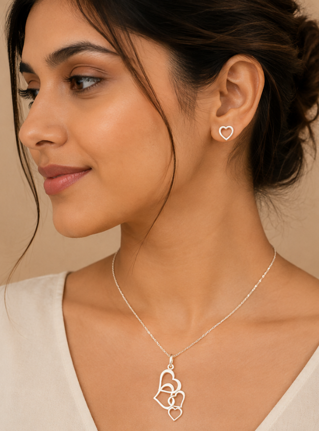 Heartbeat Love Pendant Set