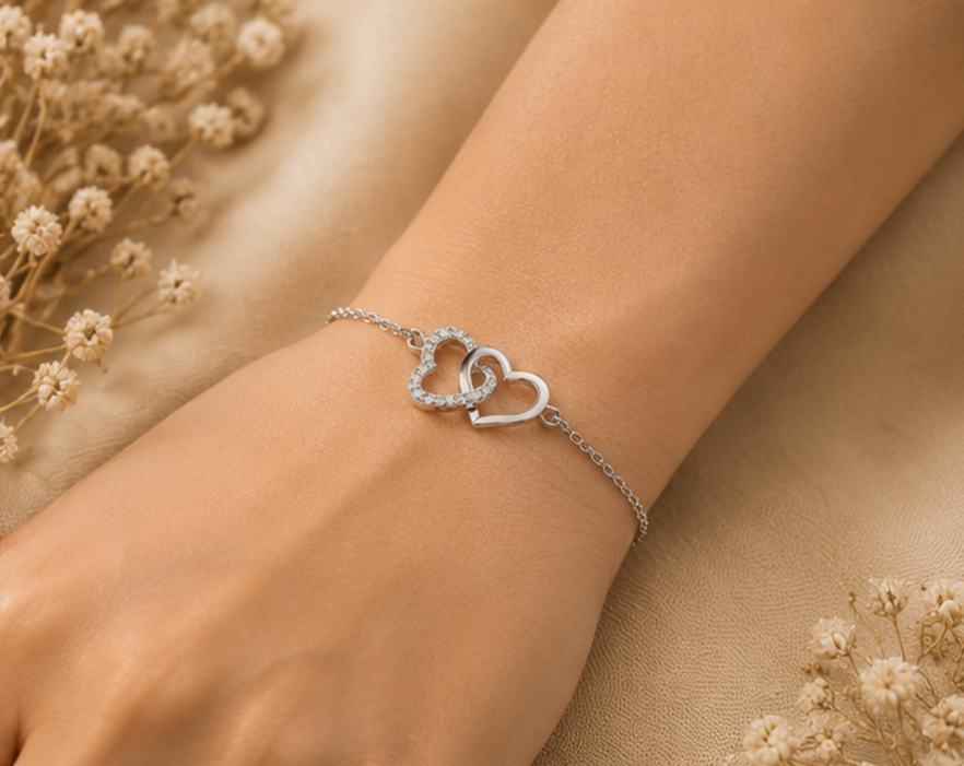 Eternal Hearts Sterling Silver Bracelet