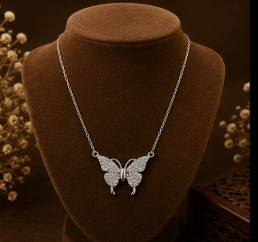 Lumière Butterfly Crystal Necklace