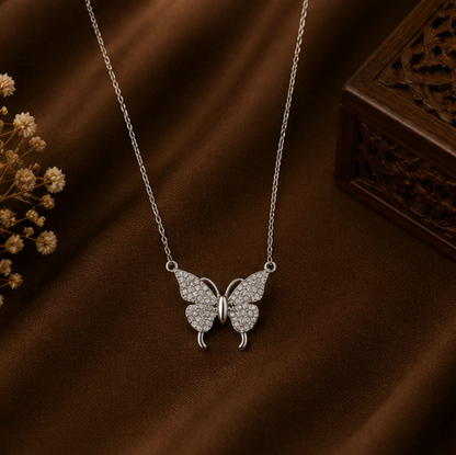 Lumière Butterfly Crystal Necklace