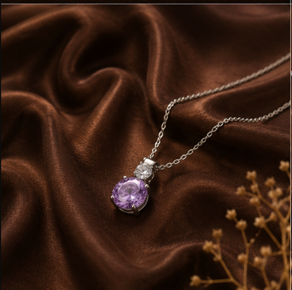 Lavender Radiance Pendant Jewellery Set
