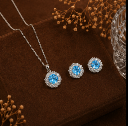 Azure Halo Jewellery Set