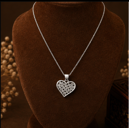 Elegant Silver Heart Pendant