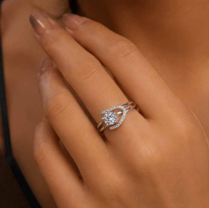 Celeste Pavé Twist Open Ring