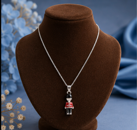 Cute Soldier Kids Pendant Necklace