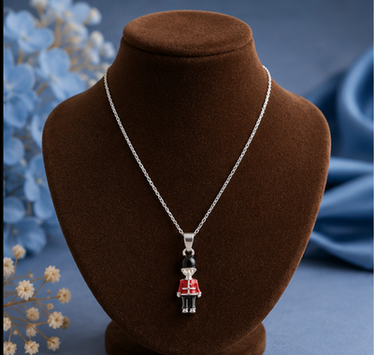 Cute Soldier Kids Pendant Necklace