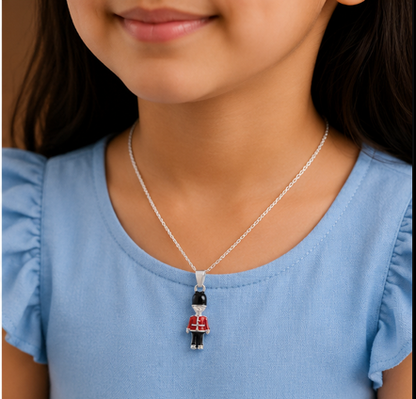Cute Soldier Kids Pendant Necklace
