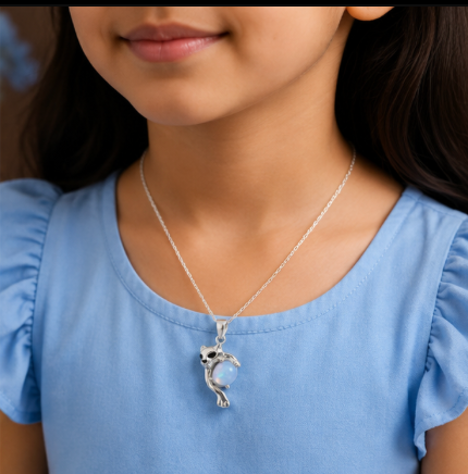 Cute Little Bunny Kids Pendant Necklace