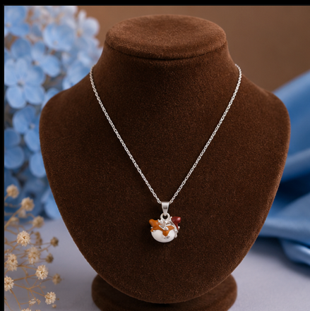 Cute Fox Kids Pendant Necklace