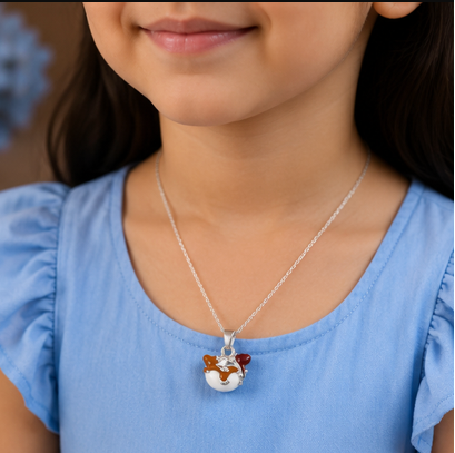 Cute Fox Kids Pendant Necklace