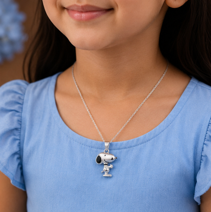 Cute Puppy Kids Pendant Necklace