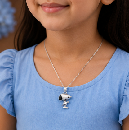 Cute Puppy Kids Pendant Necklace