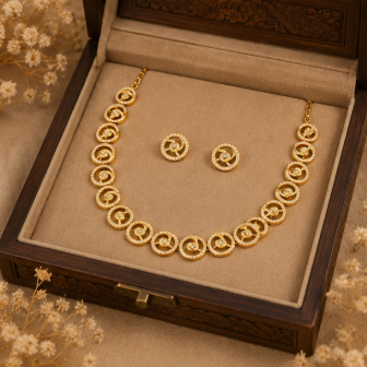 Whirl of Elegance Gold Necklace
