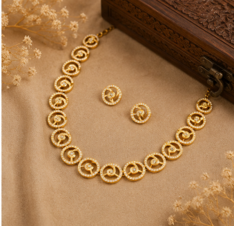 Whirl of Elegance Gold Necklace