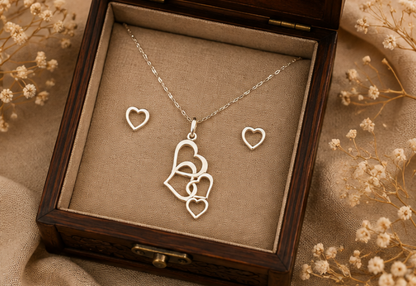 Heartbeat Love Pendant Set