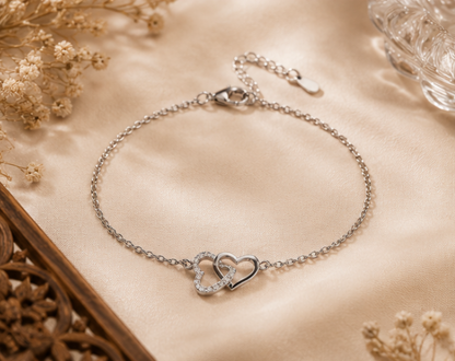 Eternal Hearts Sterling Silver Bracelet