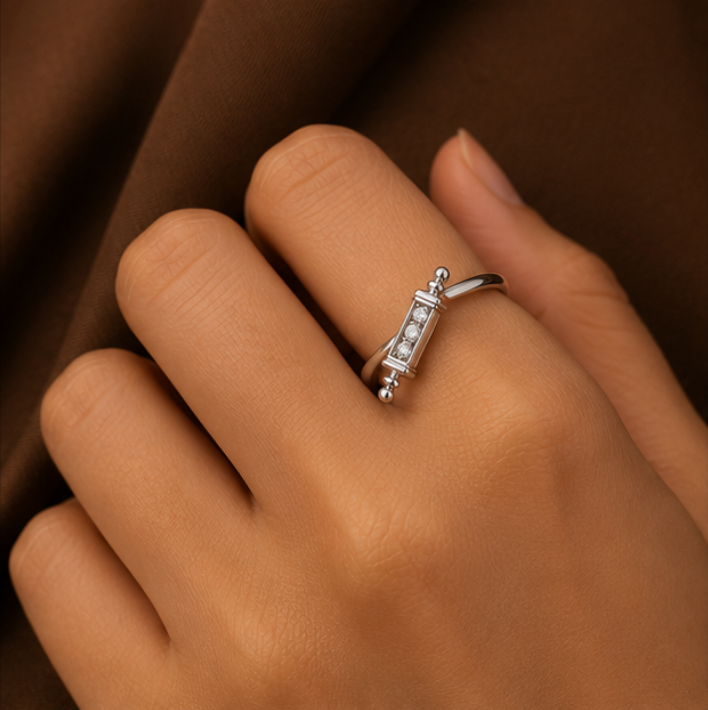 Celeste Crystal Bar Statement Ring
