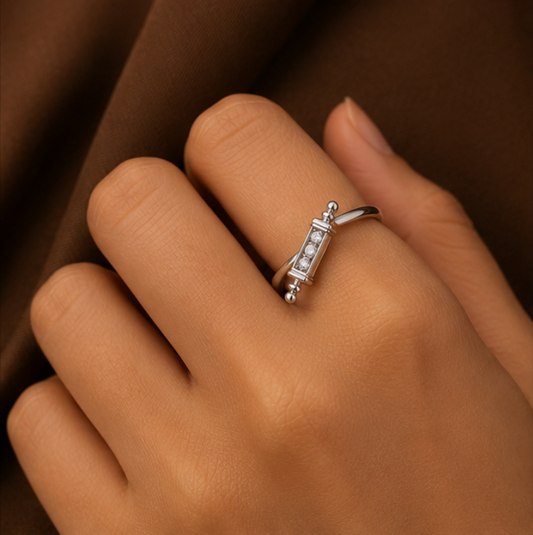 Celeste Crystal Bar Statement Ring