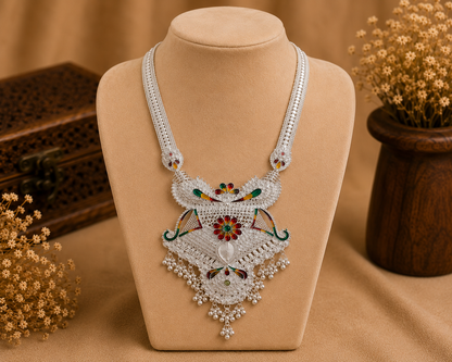 Traditional Meenakari Pearl Drop Necklace