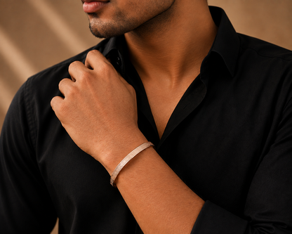 Men's Rose Gold Greek Pattern Kada