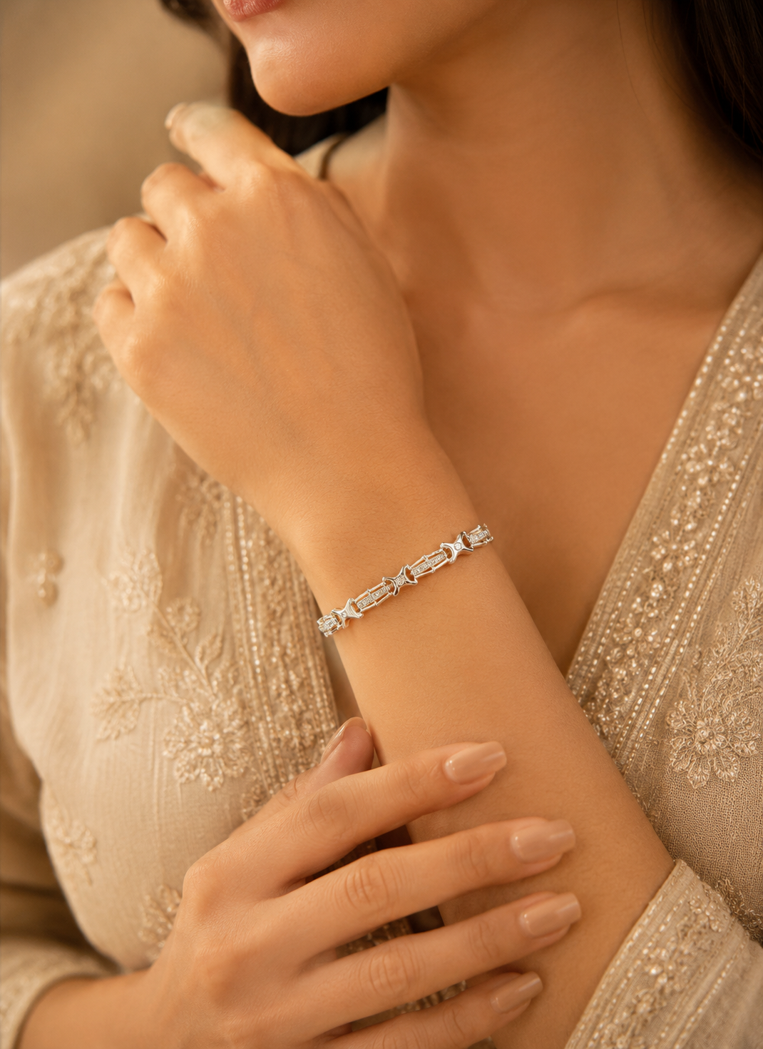Women's Crystal Link Bracelet