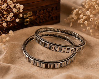 Women's Dual-Line Crystal Bangles