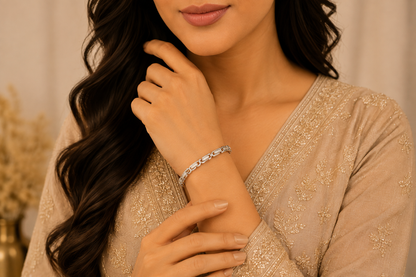 Women's Emerald Cut Crystal Bracelet
