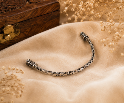 Women's Silver Braided Bracelet