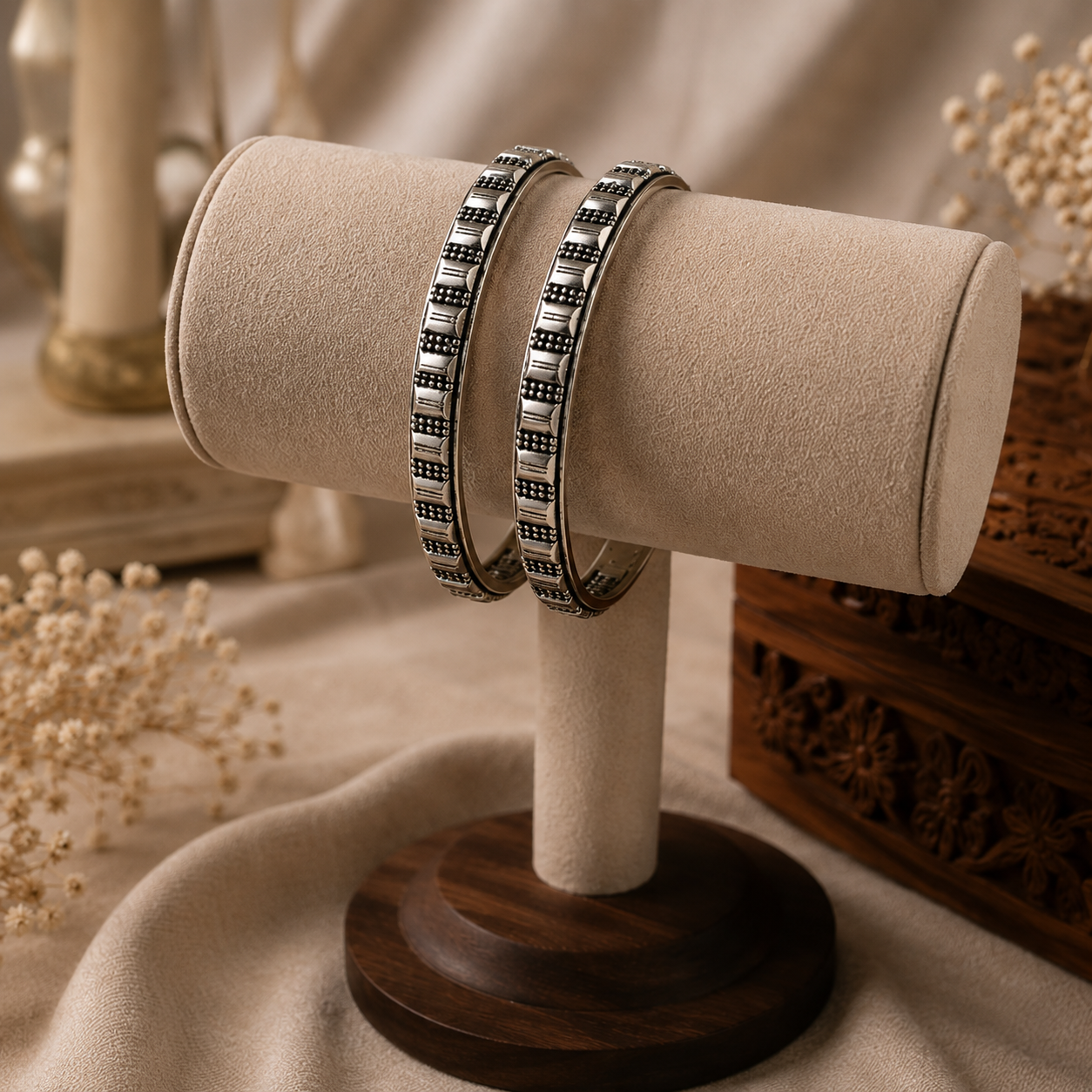 Women's Dual-Line Crystal Bangles
